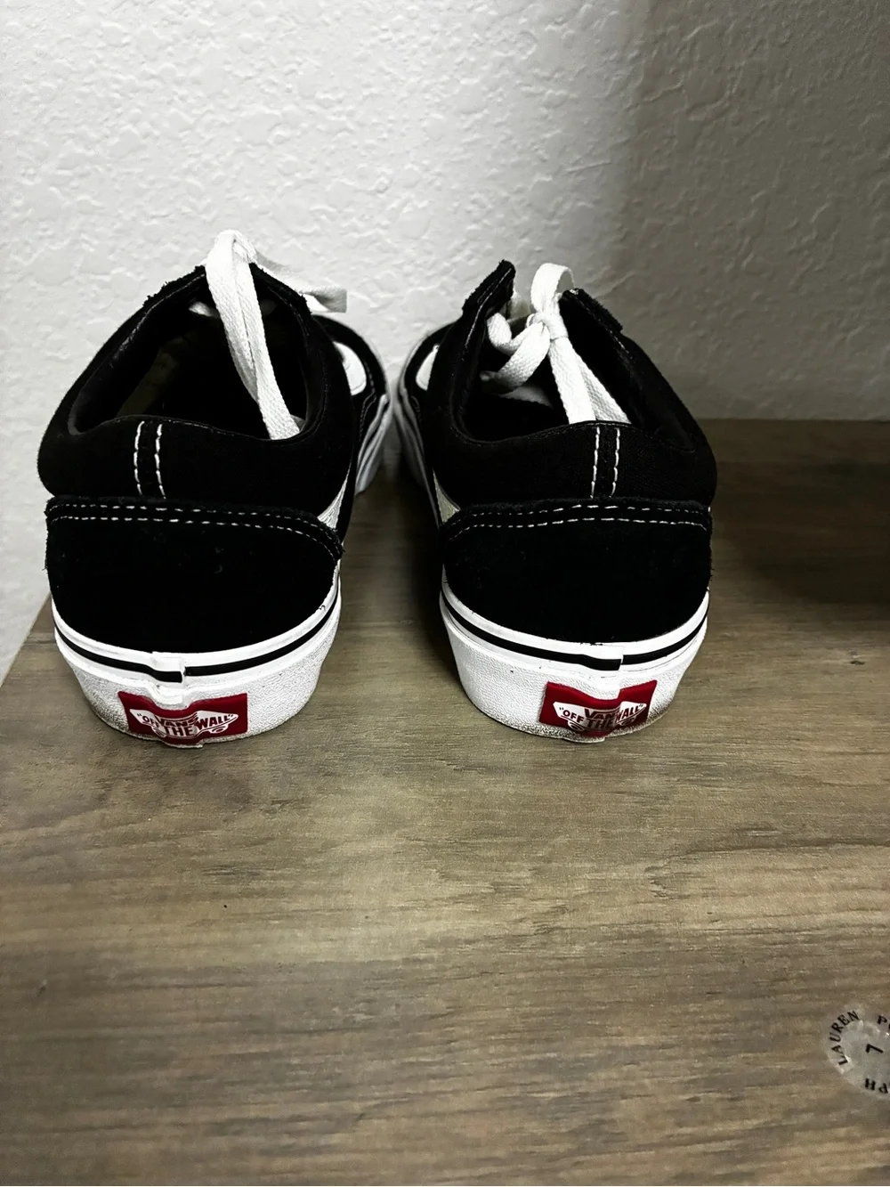 Classic Vans Black & White Skate Sneakers - unisex